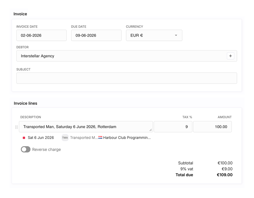 Send your fee invoices